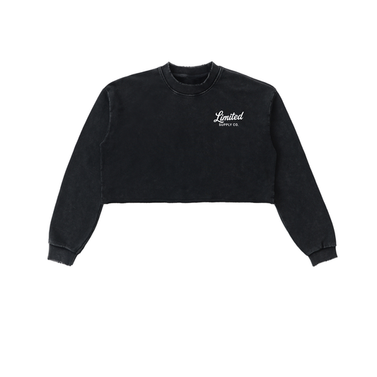 Limited Raw Edge Cropped Cru Neck